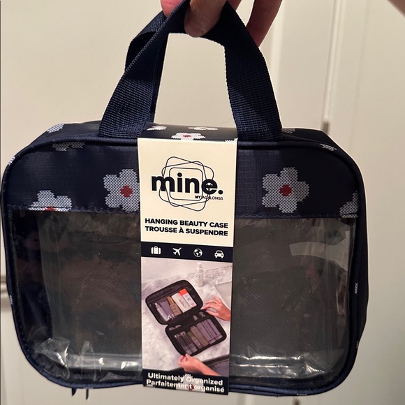mine Accessories - MINE | NWT Blue Floral Hanging Beauty Travel Case